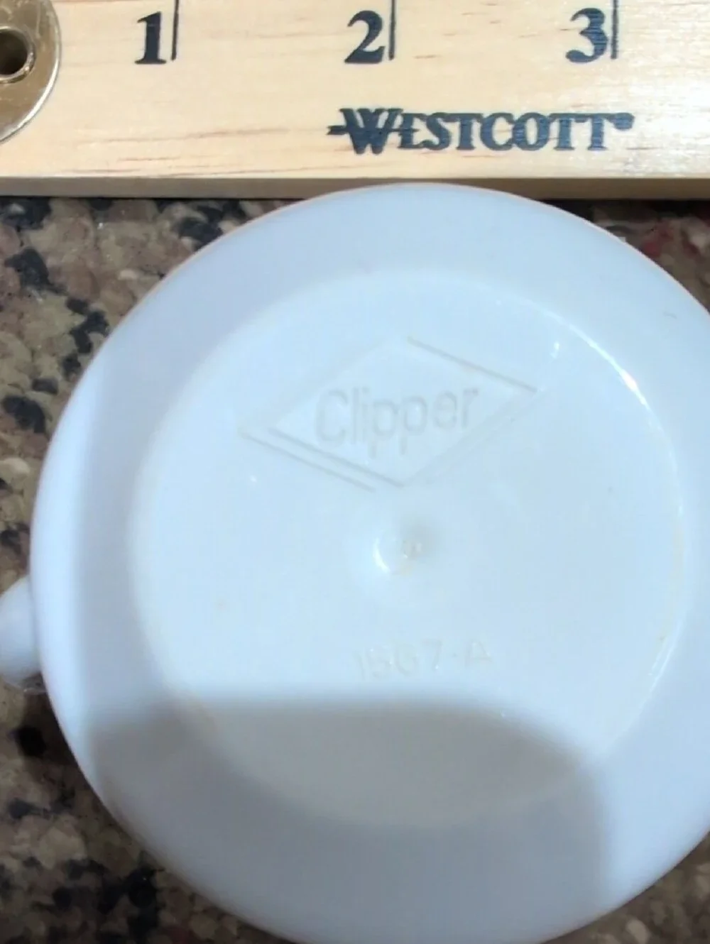 Clipper Off White Plastic Mini Creamer Pitcher